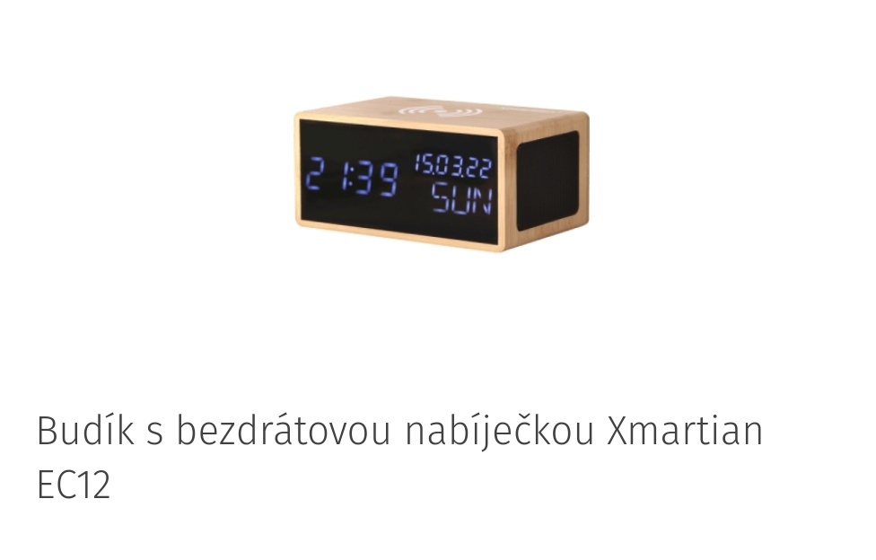 E-12_Budík s bezdrátovým nabíjením pro telefony - 12