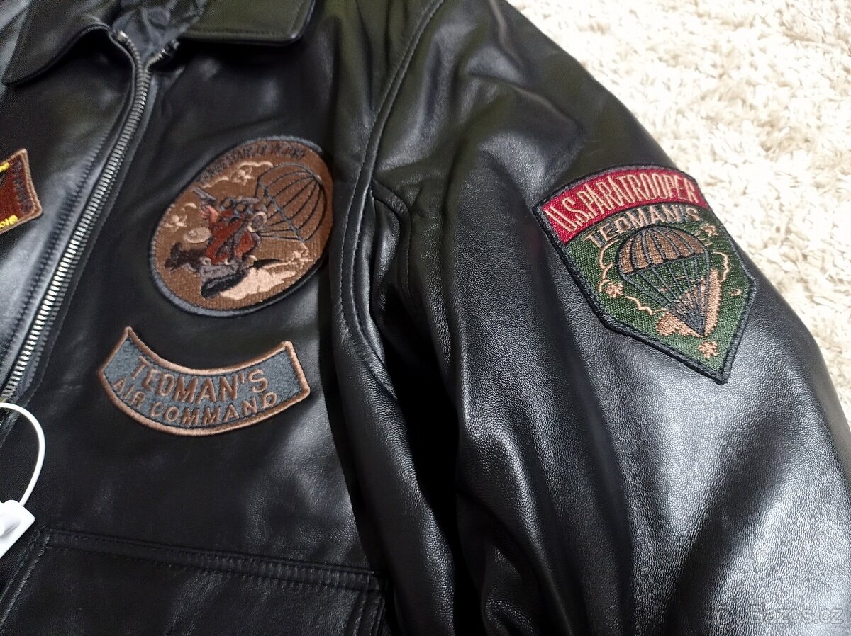 NOVÁ kožená letecká bunda A2 - L,XL-2XL - 12