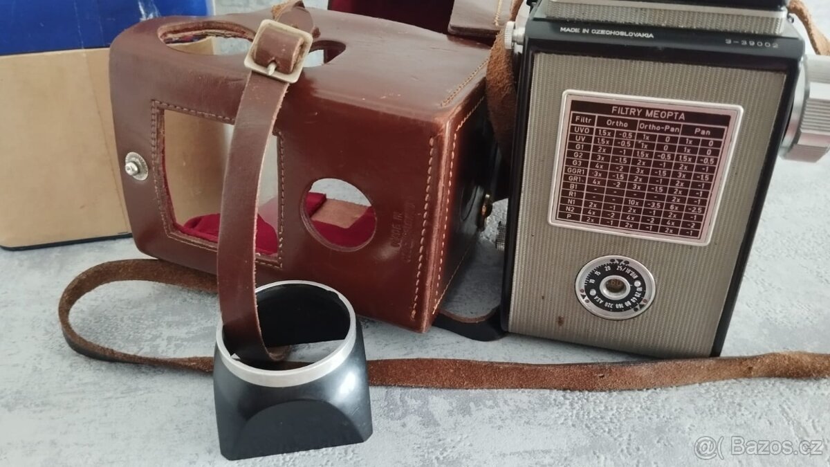 Starý fotoaparát Flexaret VI automat s brašnou, krabici aj - 12