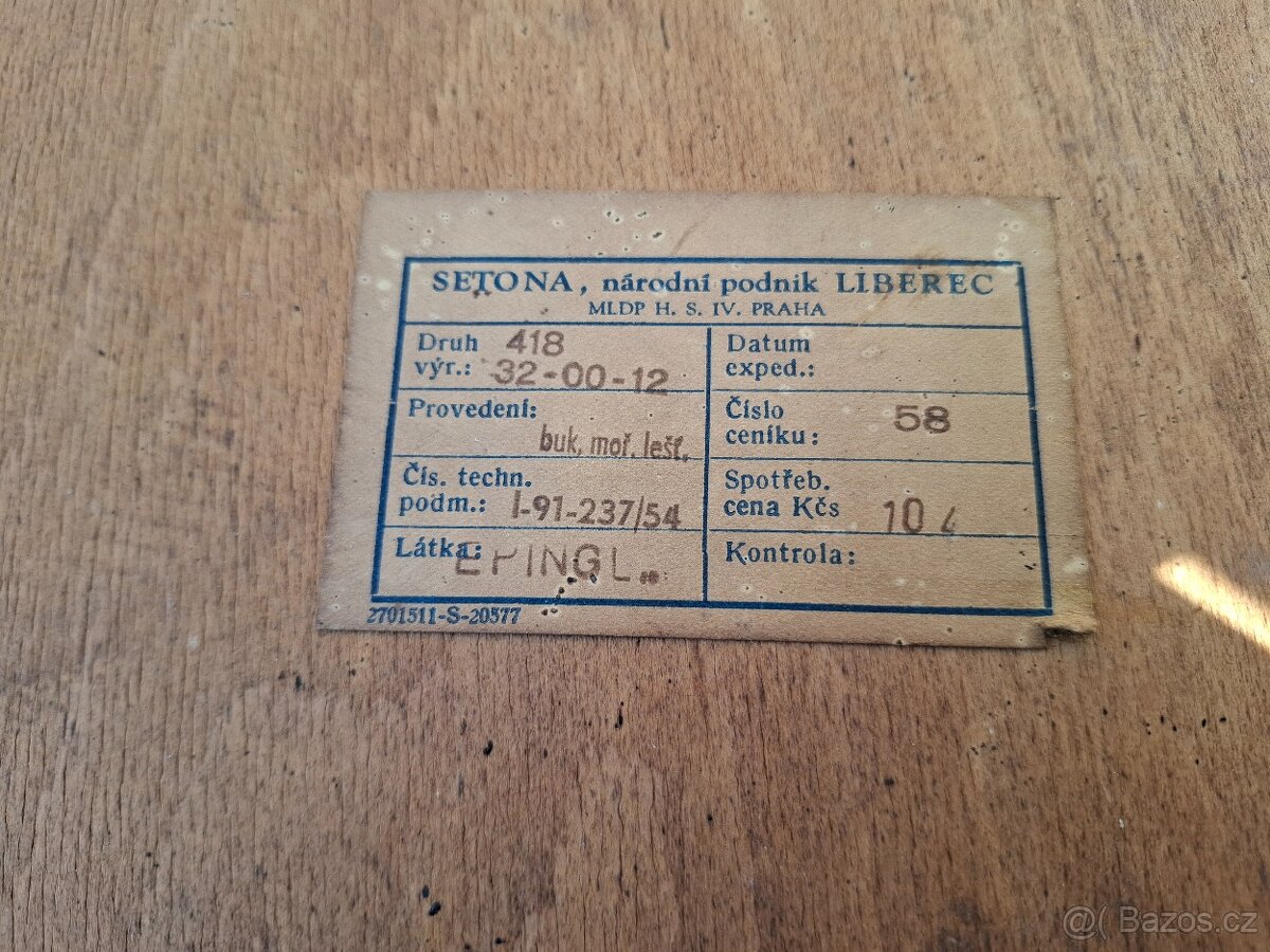 Jídelní stůl Halabala + židle Ton - 12