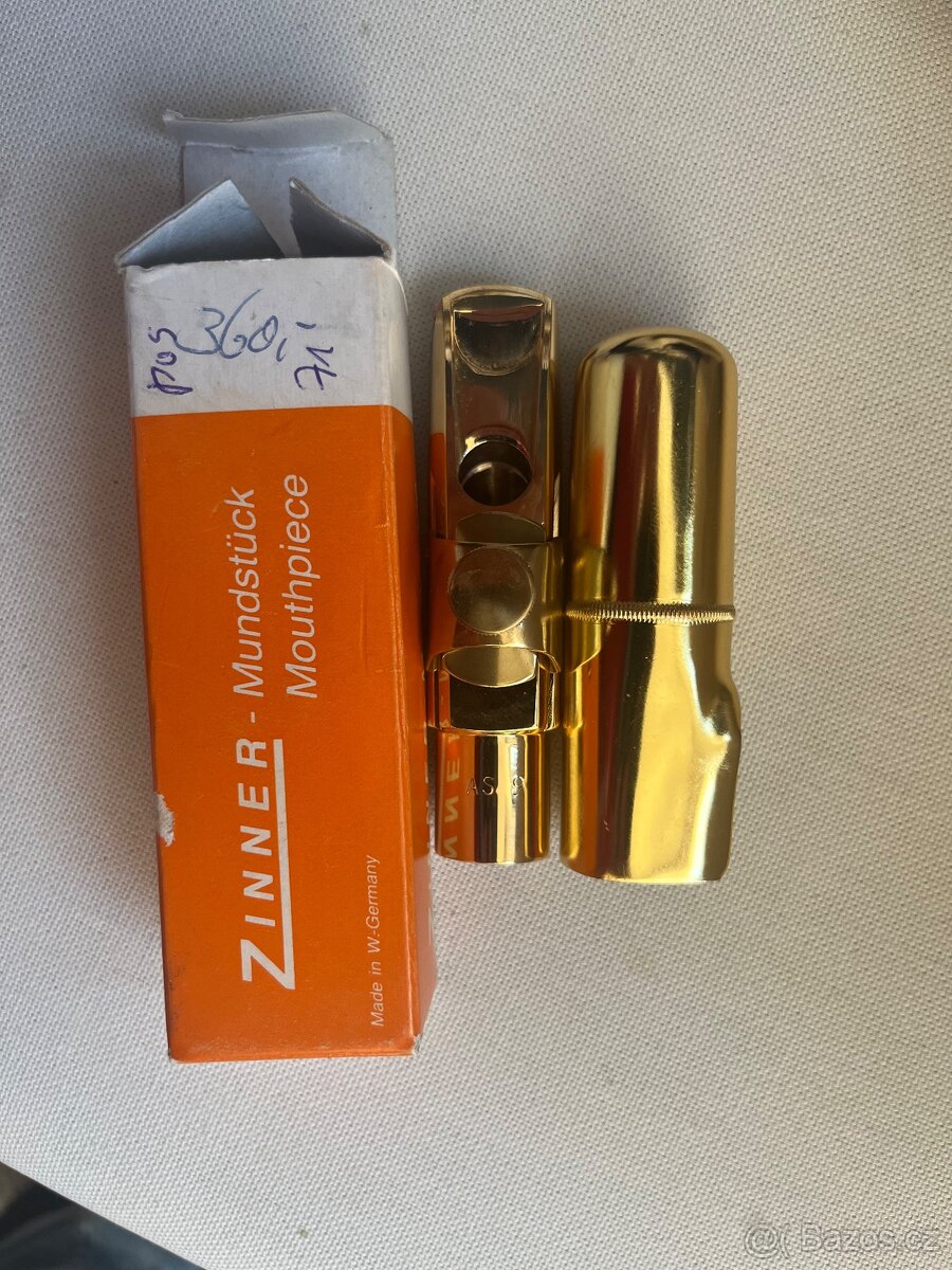 Predám vintage raritnú hubicu Zinner select 9 alt saxofón - 12