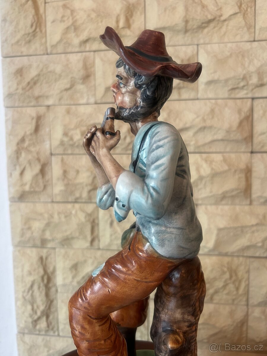 Porcelánová italská soška Capodimonte,značená 37cm - 12