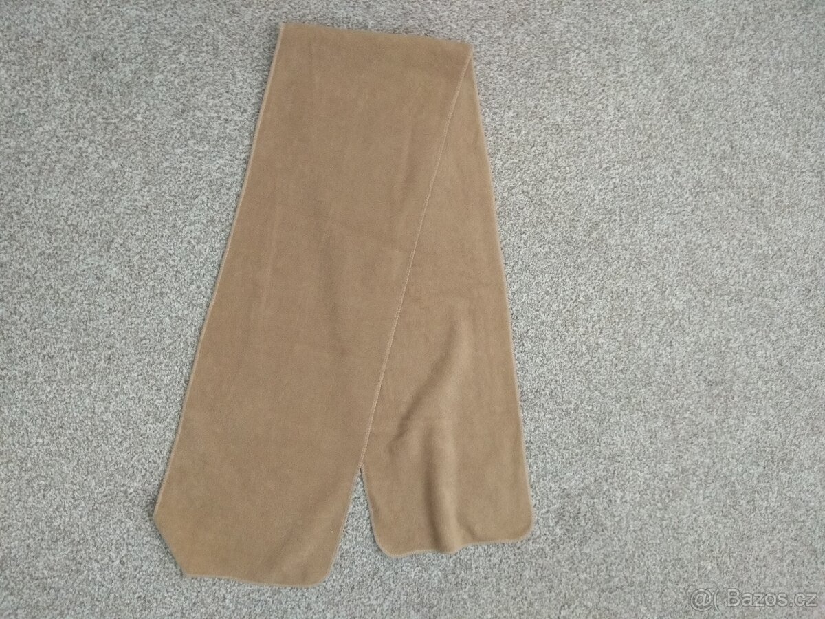 Nová unisex zimní šála - příjemný materiál, béžová, 150 cm - 12