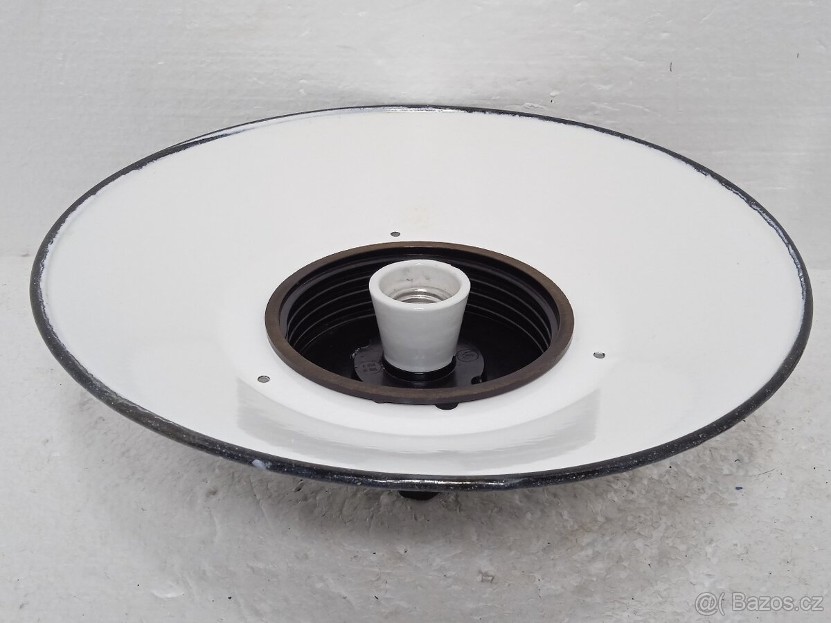 Lustr - Smaltované stropní retro světlo - 12