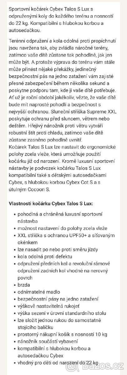 Sportovní kočárek CYBEX Talos S Lux 2023 - 12