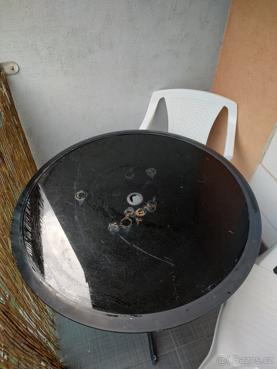 ⭐⭐⭐ZAHRADNÍ POSEZENÍ KOMPLET STOLEK+ 2x ŽIDLE + SLUNEČNÍK - 12