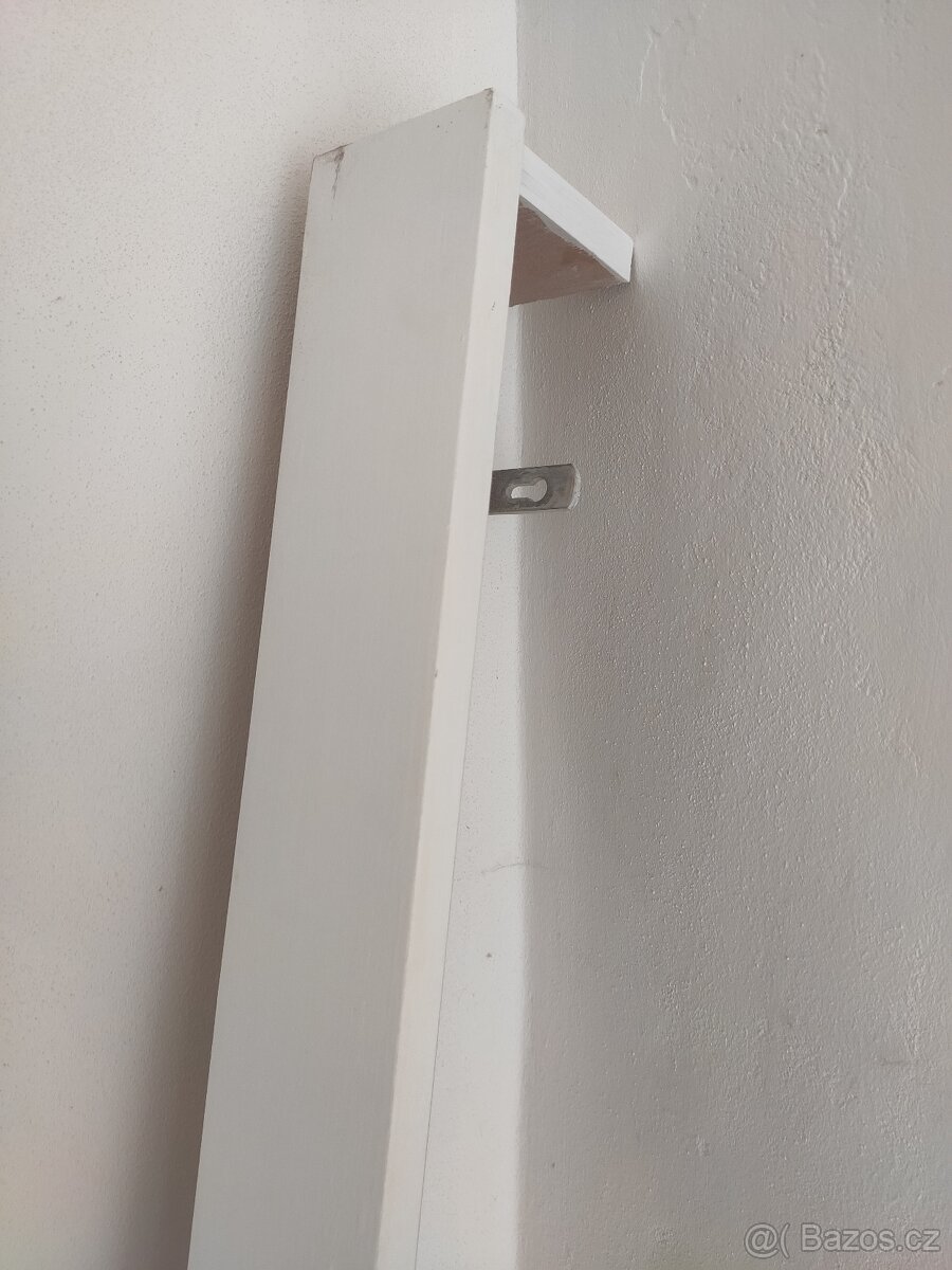 RETRO Garnýže / Garnýž na závěsy záclony dřevěné bílé - 12