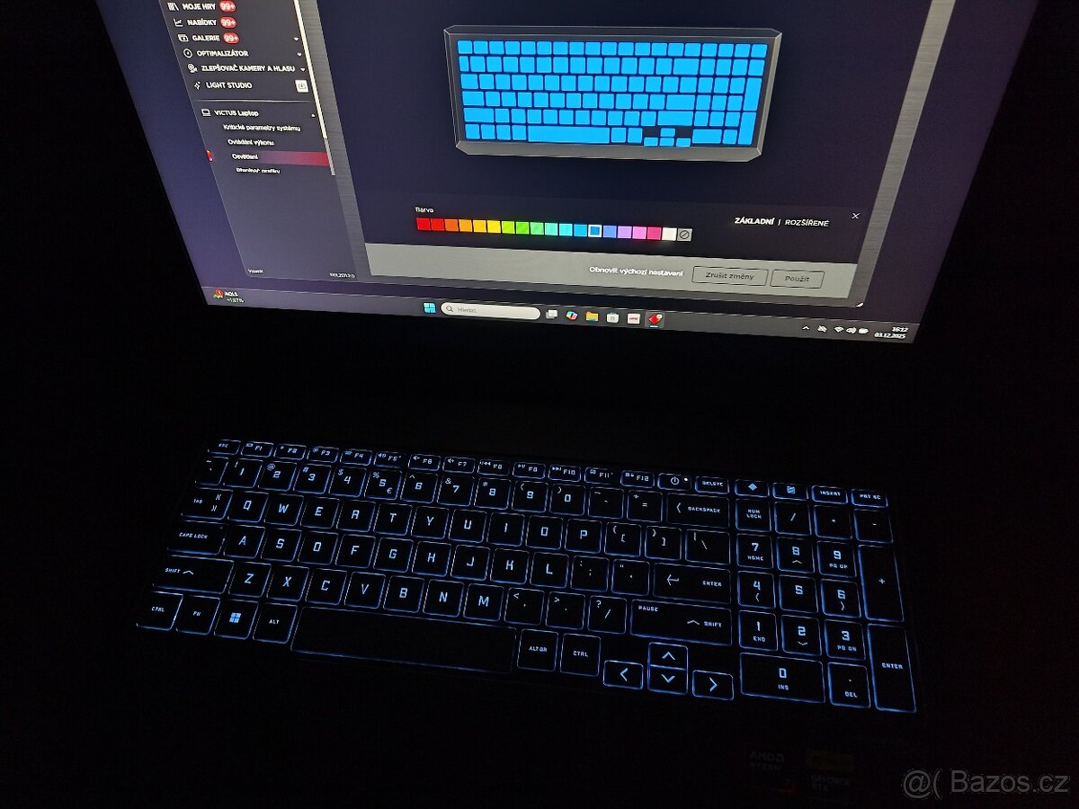 Herní Victus 16,RTX-4gen-120w,R7-8gen,TOP.Záruka. - 12