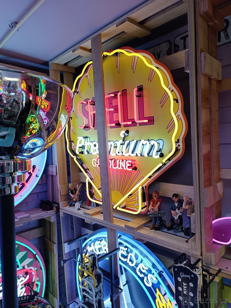 Velký neon Harley Davidson, dekorace do garáže - 12