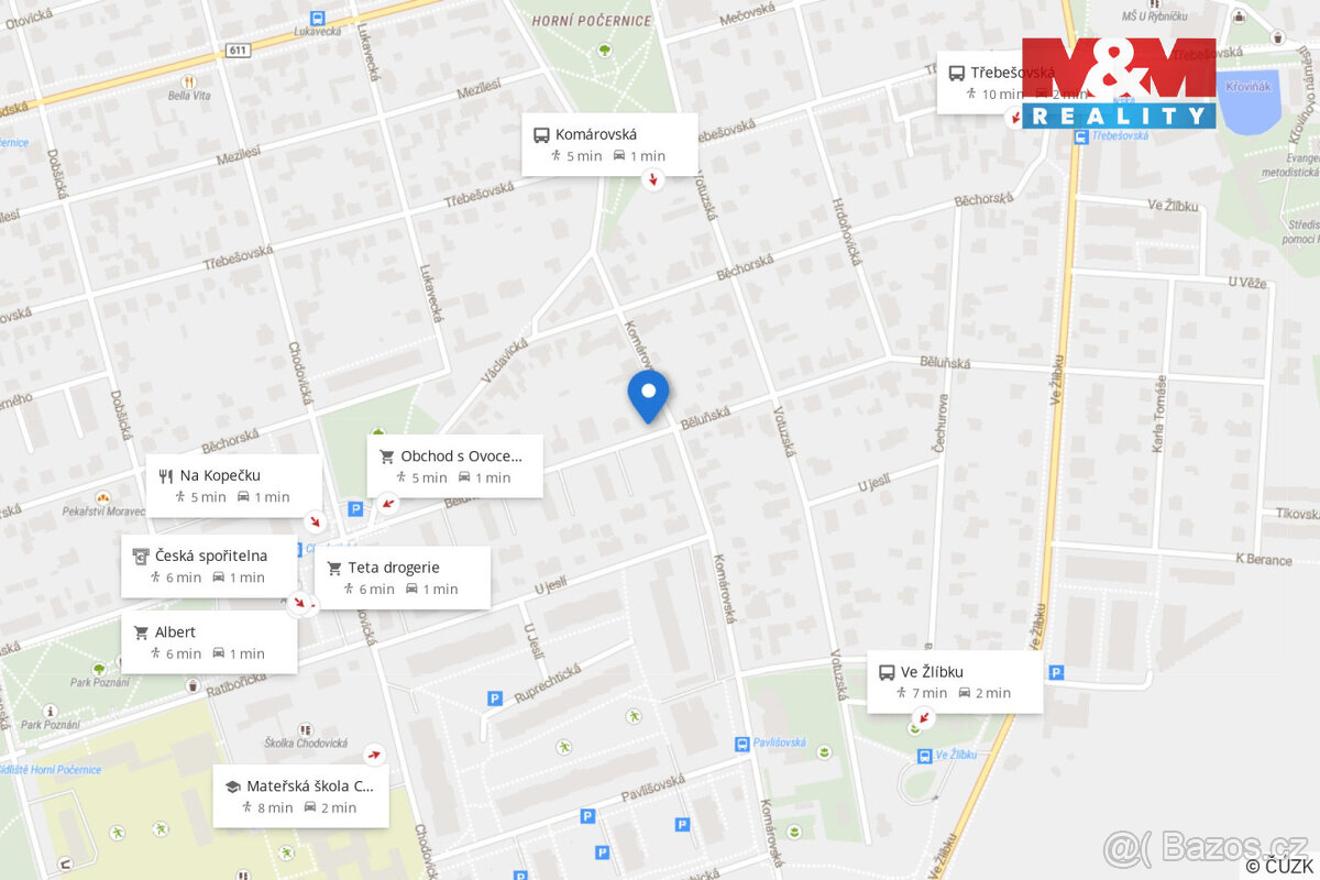 Prodej developerského projektu, 421 m², Praha, ul. Běluňská - 12