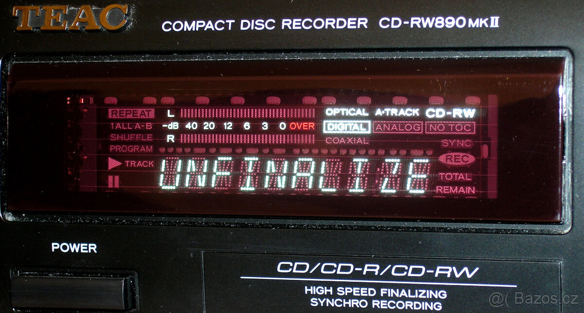 PRODÁM CD REKORDÉR TEAC RW-890MKII, NAHRÁVÁ I NA BĚŽNÁ CD-R - 12