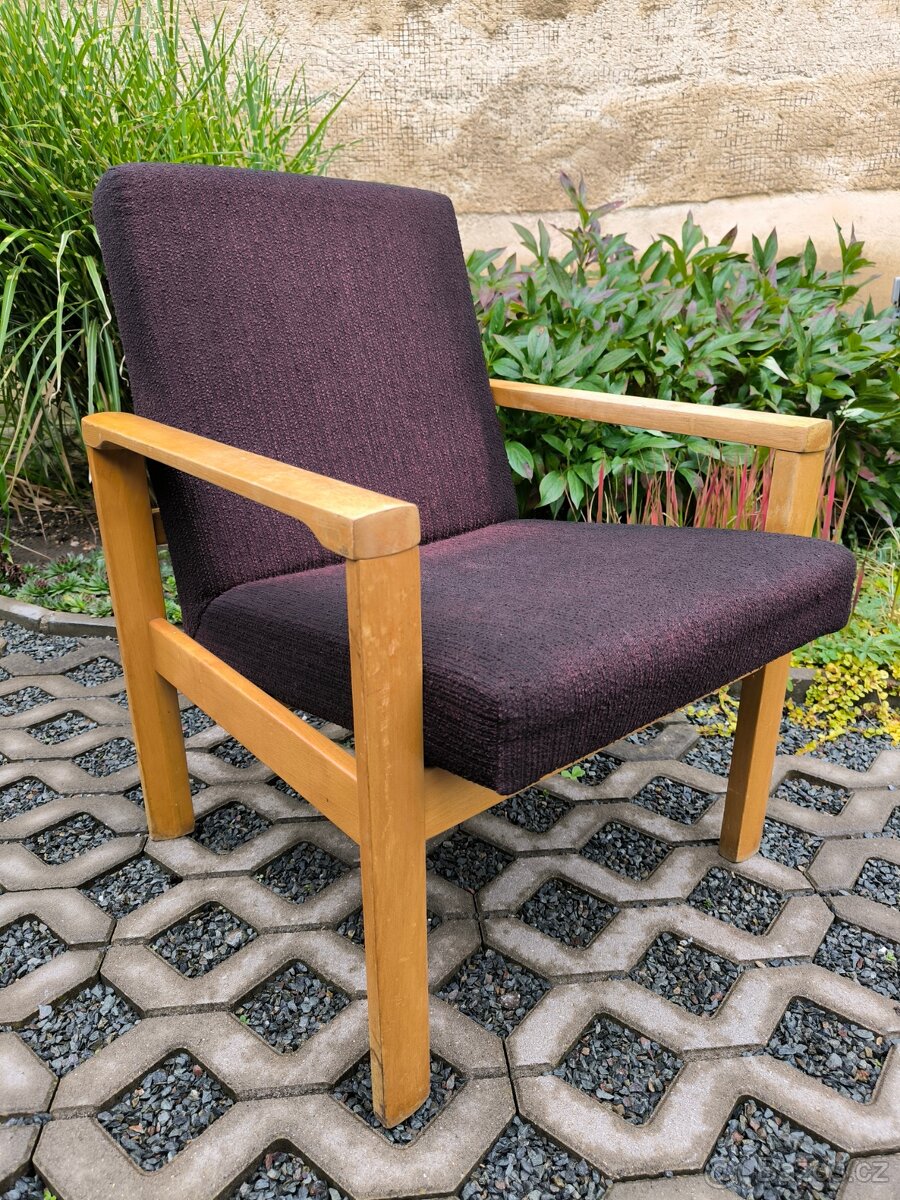 Retro dřevěná křesla Tatra Pravenec - 70. léta - 12