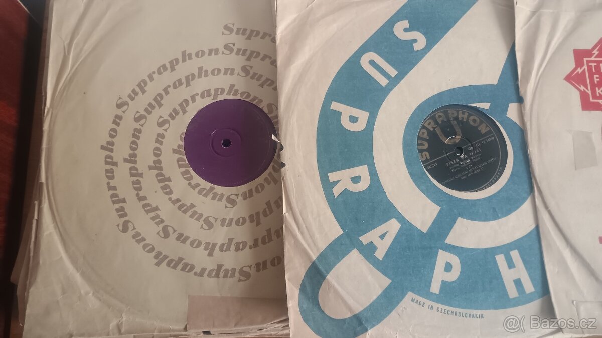 Šelakové gramofonové desky cca 500ks - 12