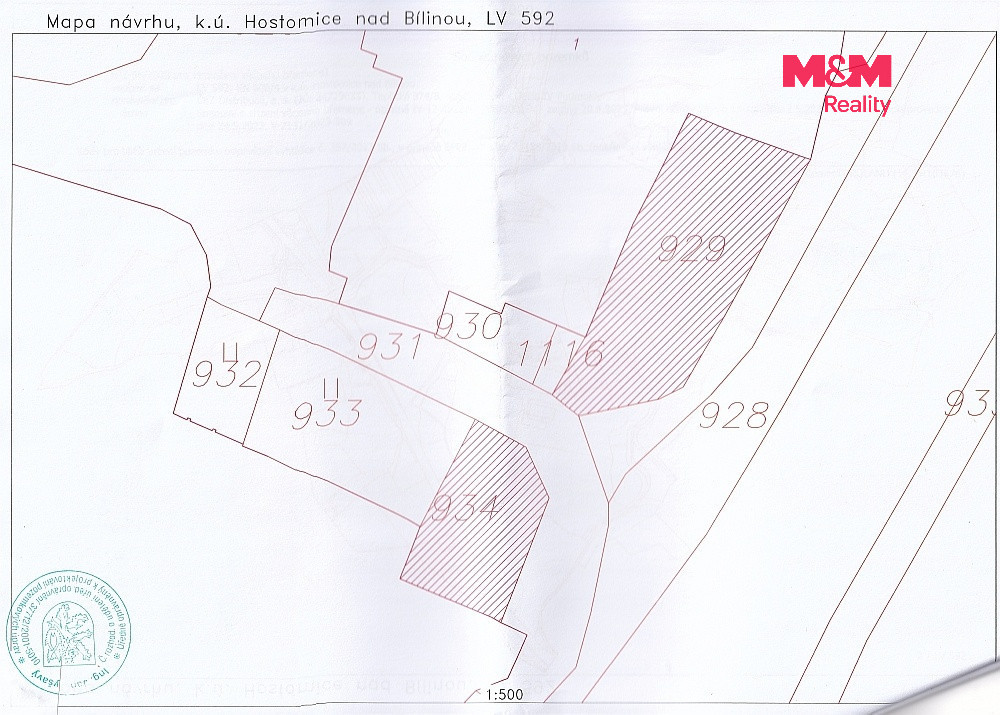 Prodej zahrady, 1397 m², Hostomice, ul. Duchcovská - 12