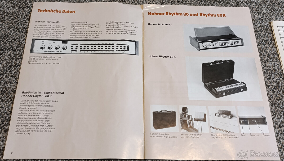 PREDÁM VZÁCNY VINTAGE BICÍ AUTOMAT HOHNER RHYTM 80 1977 - 12