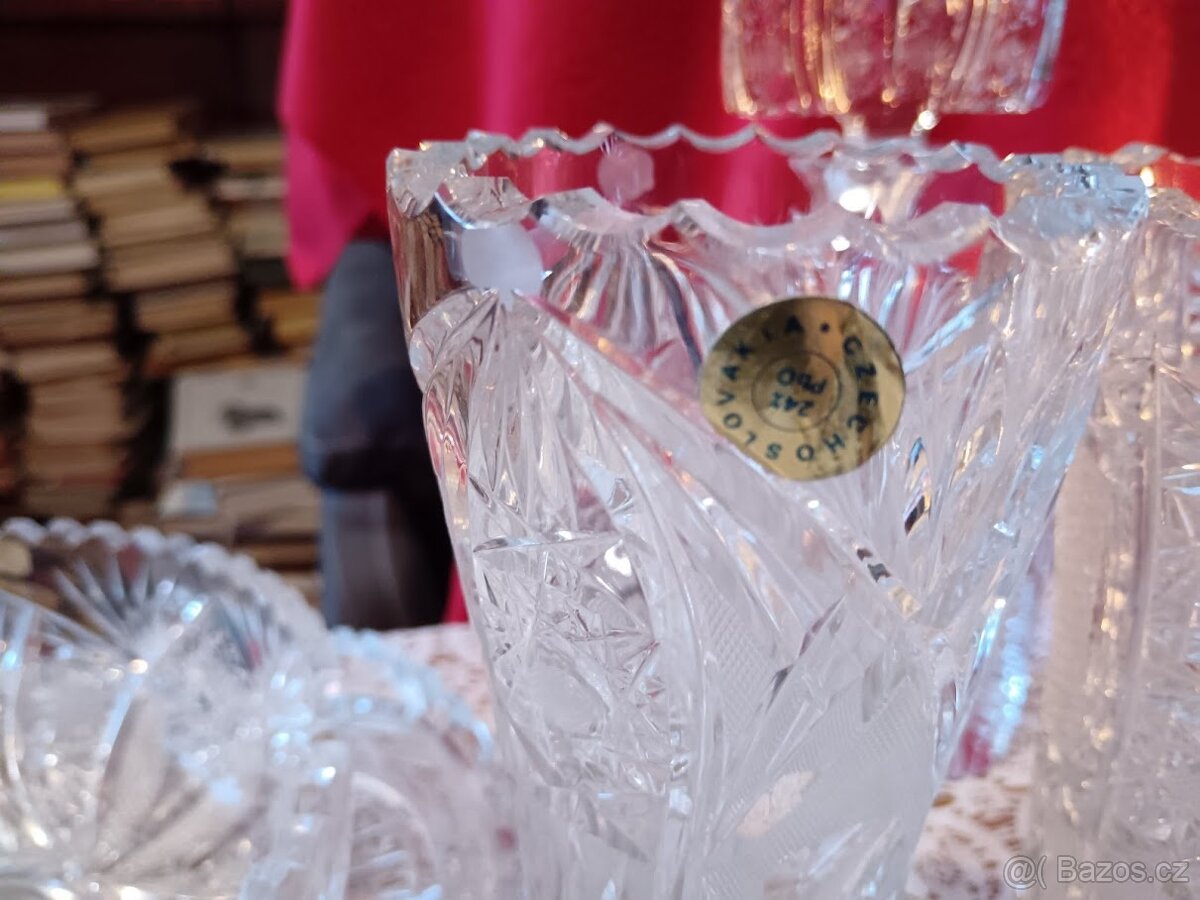 Obrovský set broušeného křišťálového skla (40+ ks) - 12