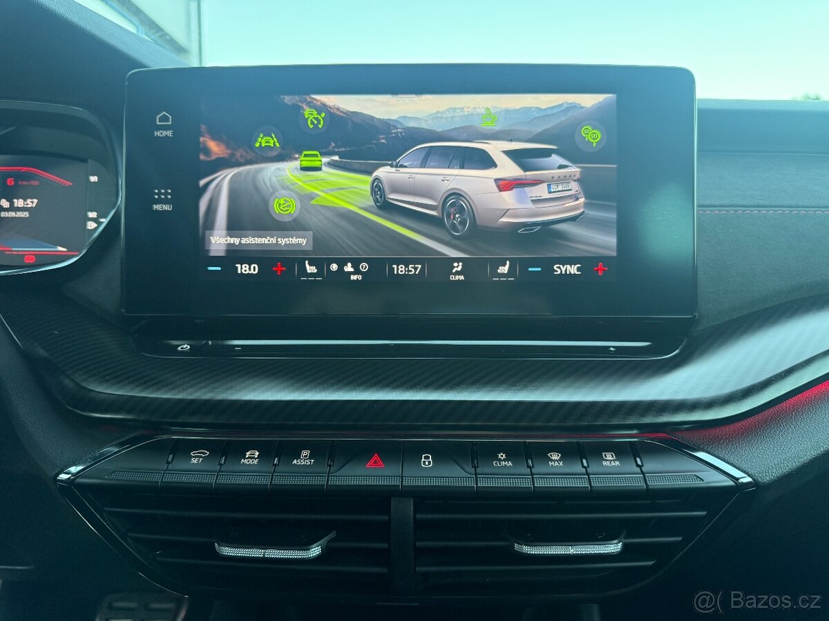 Škoda OCTAVIA IV RS TDi MATRIX VIRTUAL KAMERA WEBASTO 2023 - 12