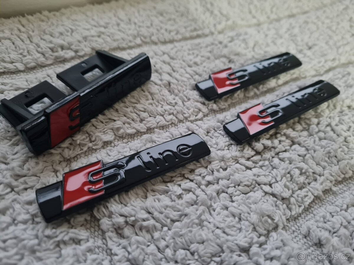 Cierne a sive Napisy S-LINE pre AUDI - 12