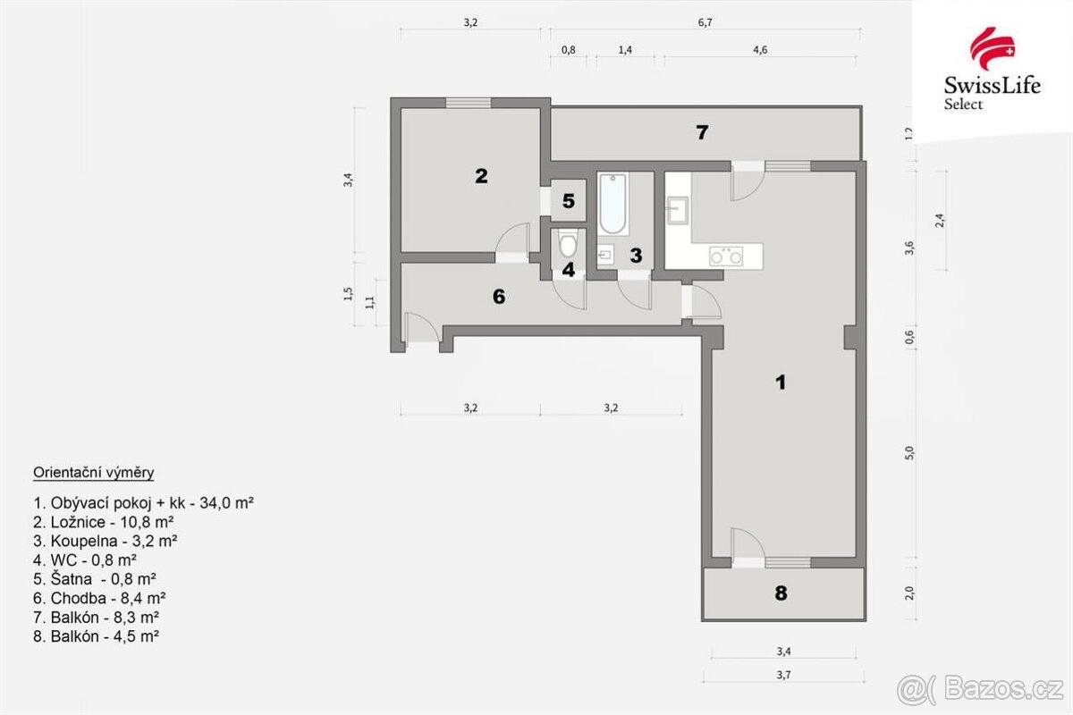 Prodej bytu 2+kk 62 m2 U průhonu, Praha - 12