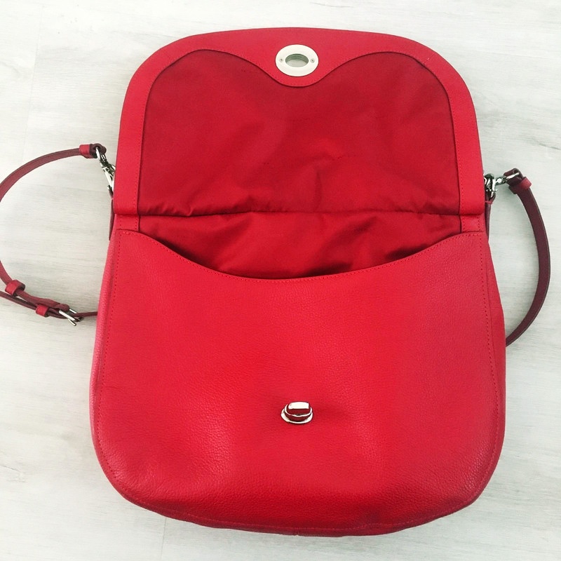 Sytě červená kabelka Coach - 12