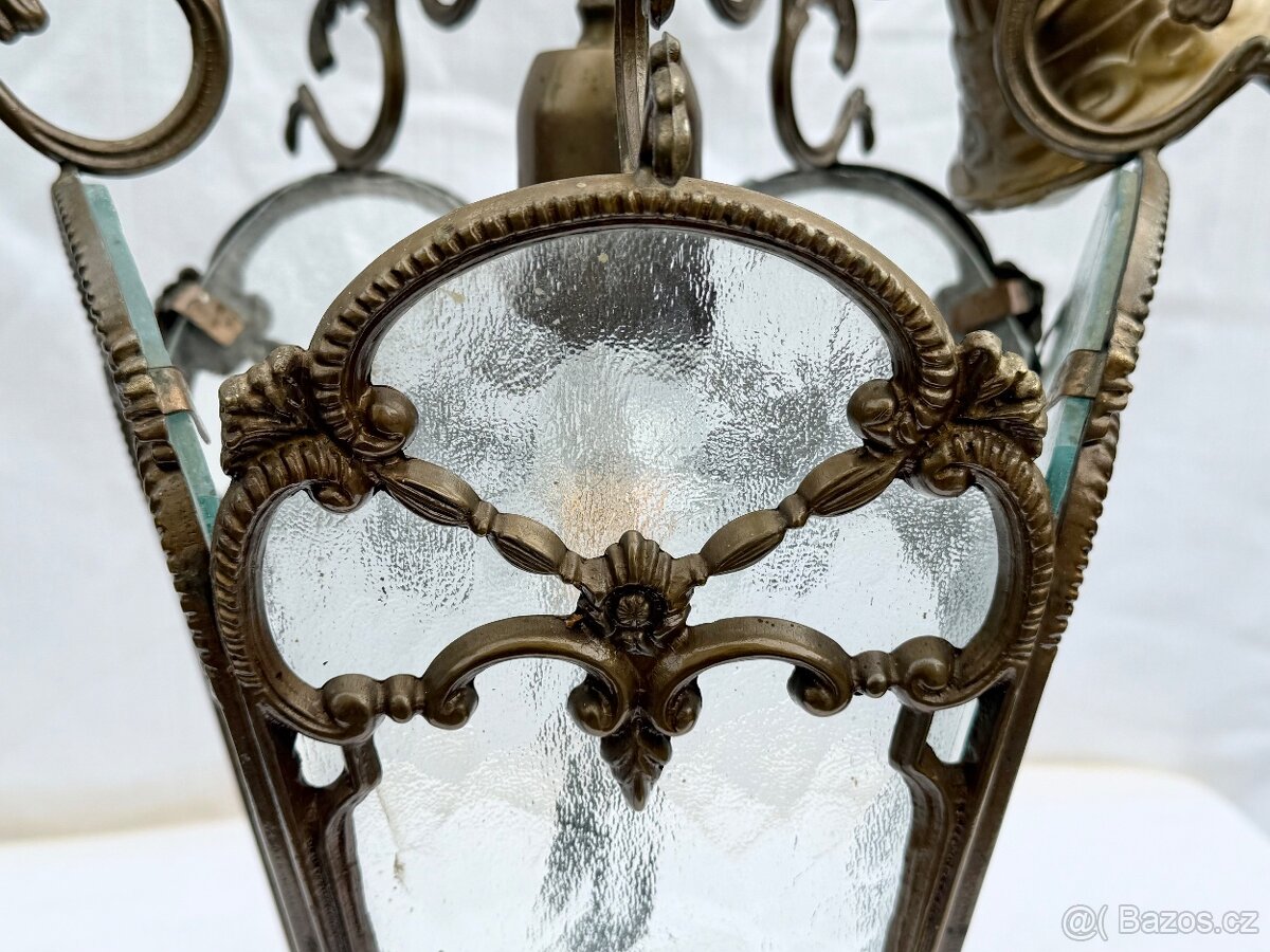 Velká mosazná zdobená lucerna lustr top kus - 12