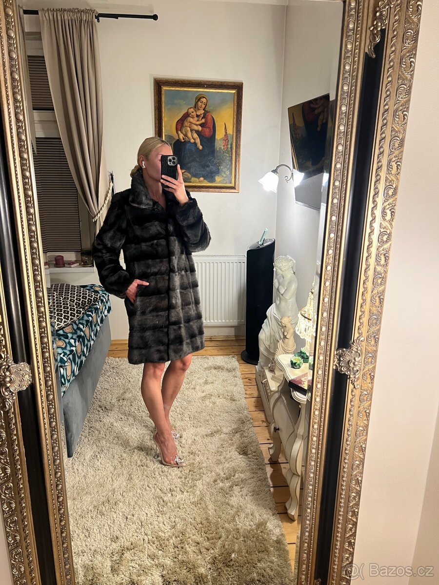 Šedý norkový kožich - 12