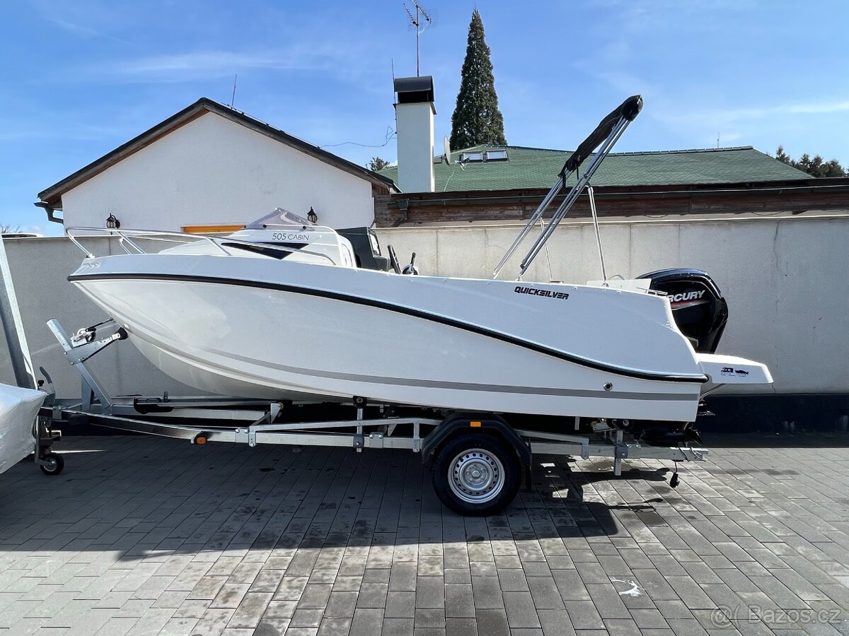 QUICKSILVER Activ 505 CABIN + MERCURY F 100 EFI ELPT záruka - 12