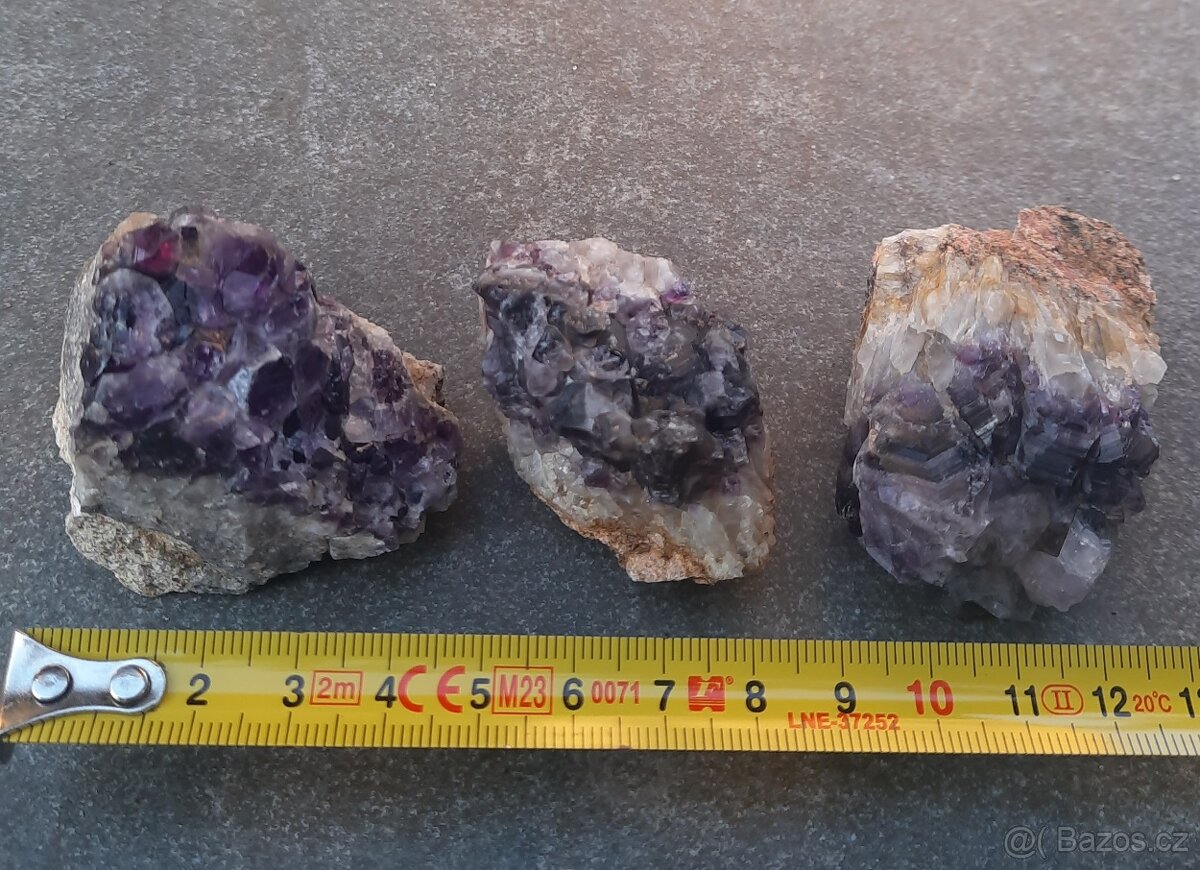 surový ametyst ČR sada - 12