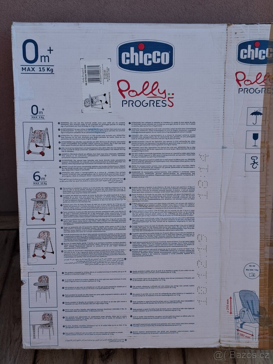 Jídelní židlička Chicco Polly Progres5 Anthracite - 12