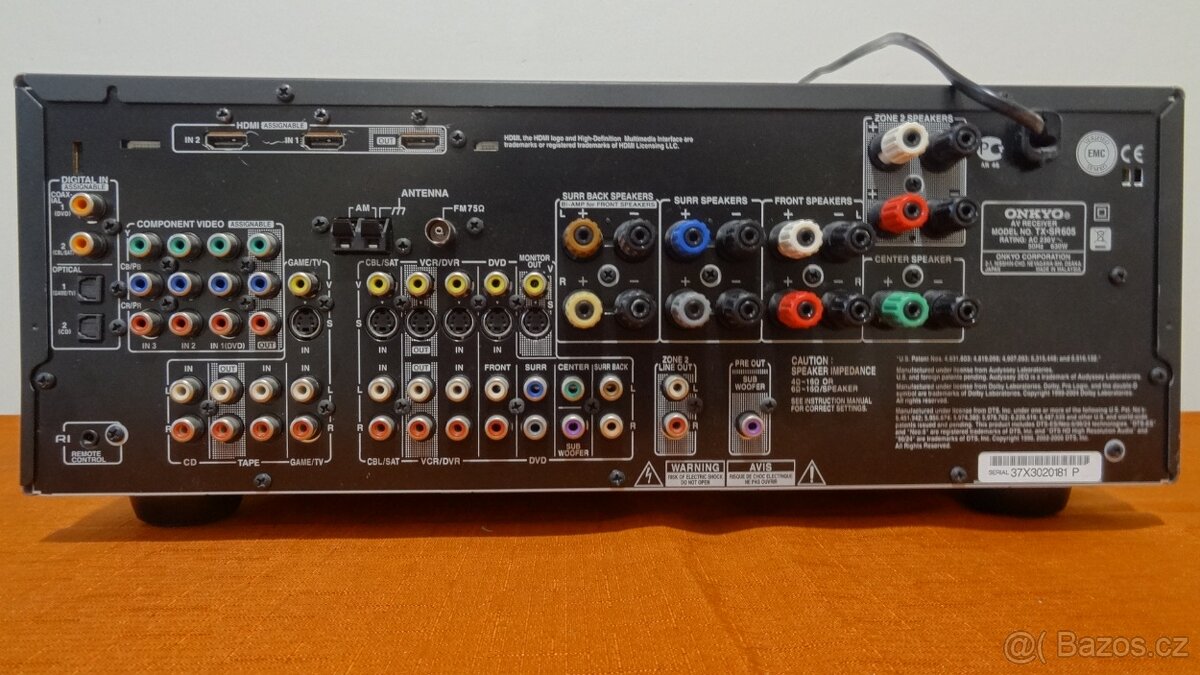 ONKYO TX-SA605 receiver s dekodérem Dolby Digital Plus, - 12
