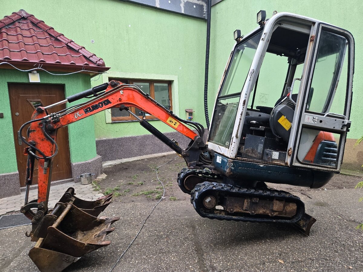 Minibagr Kubota Kx 36-2 najeto 4300mth 3x lžíce Rychloupínak - 12