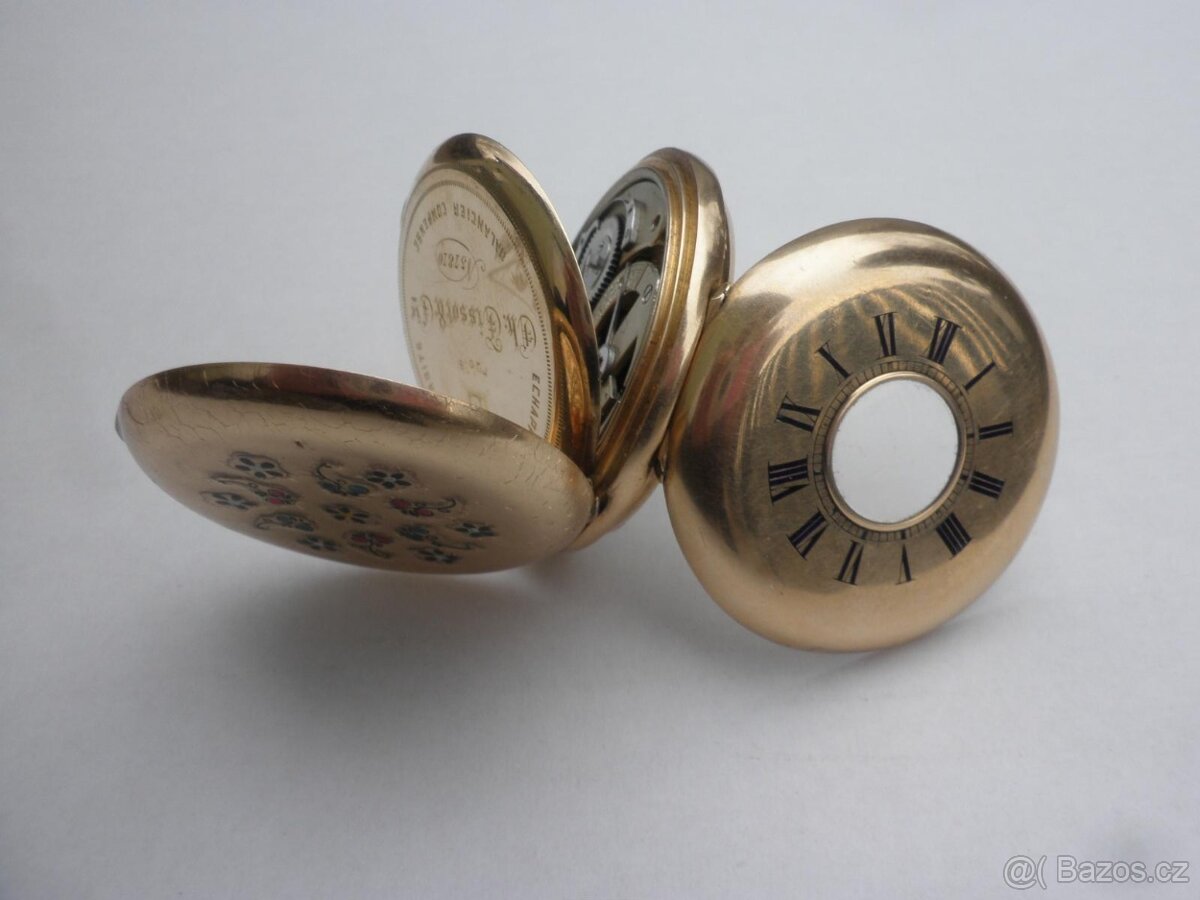 Prodám za cenu zlata CELO ZLATÉ 14K kapesní hodinky TISSOT - 12