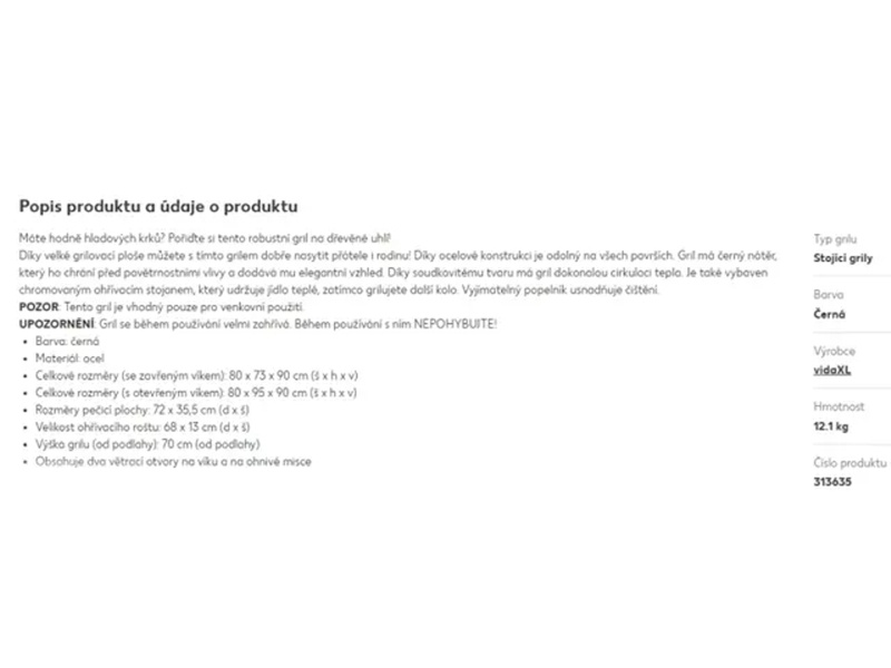 Venkovní gril na dřevěné uhlí. - 12