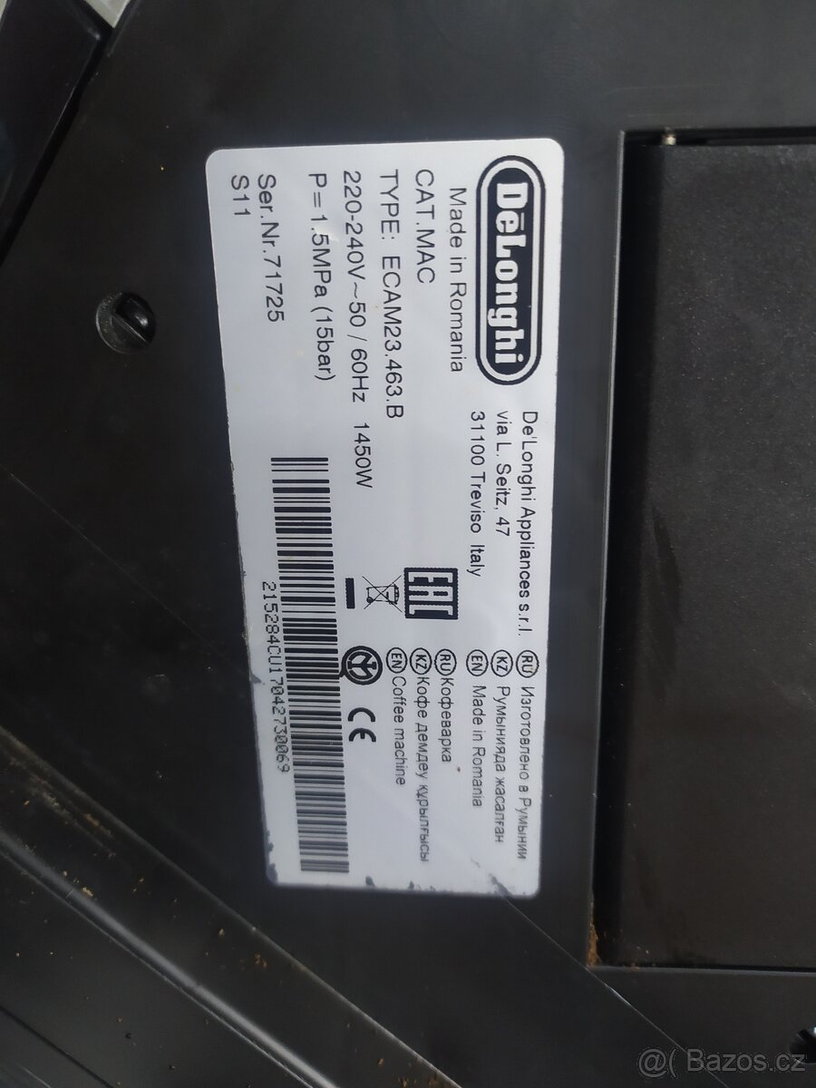 KÁVOVAR DELONGHI ECAM 23.463.B - PLNO AUTOMATICKÝ - 12