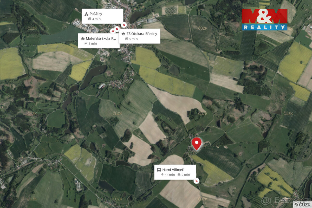 Prodej pozemku k bydlení, 800 m², Počátky - Horní Vilímeč - 12