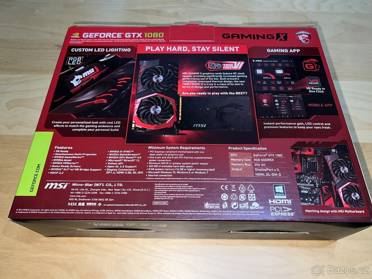 MSI GTX 1080 Gaming X 8G - 12