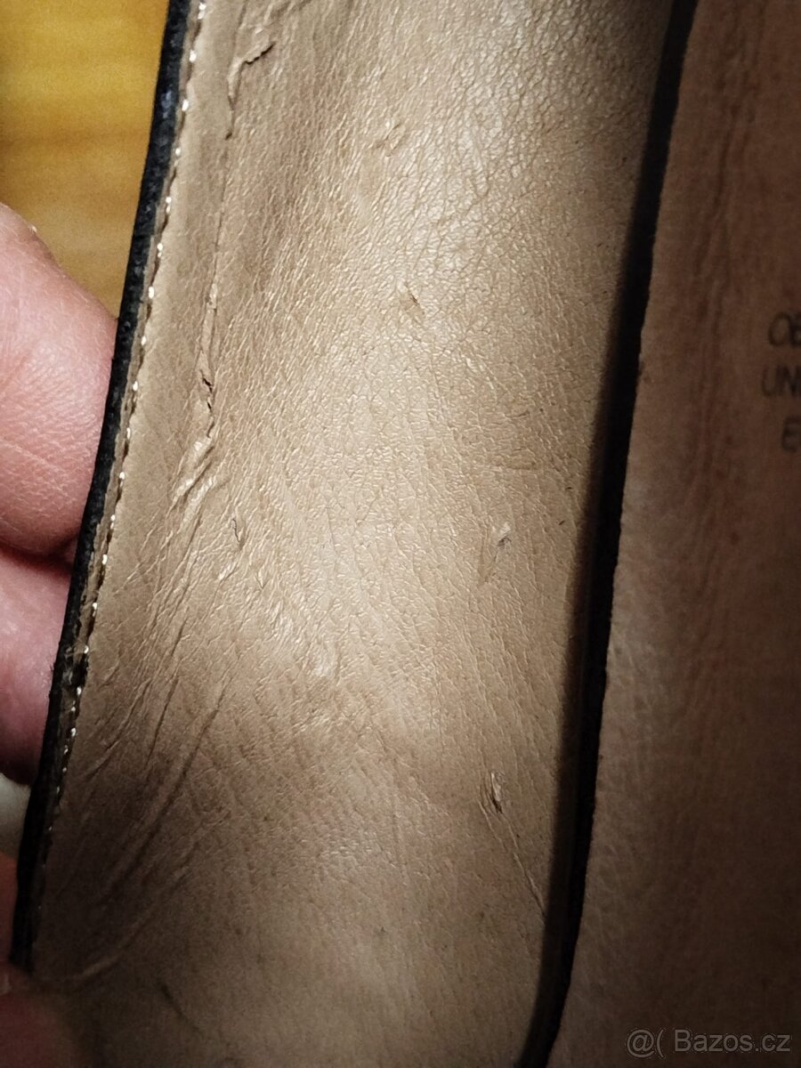 Nové šedé kožené lodičky, velikost 42 - 12