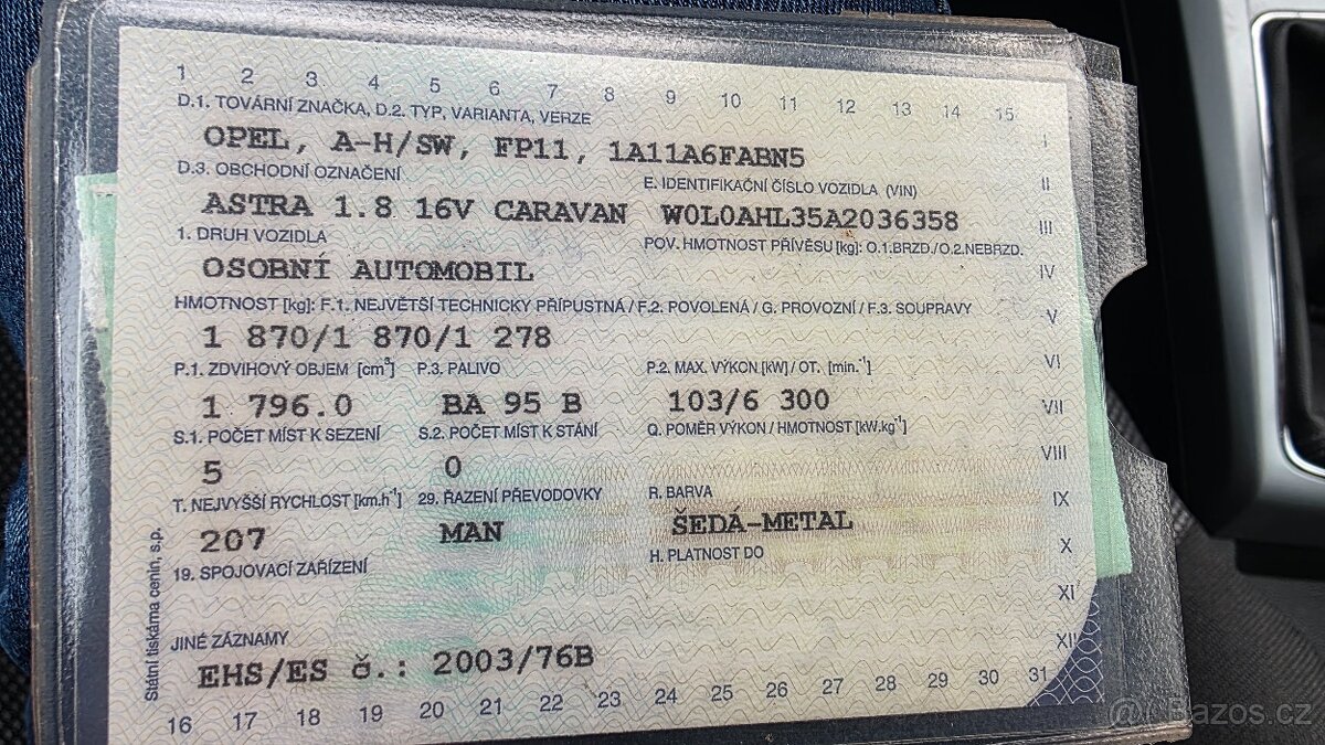 Opel Astra H Caravan 1.8 benzin 103kW - 12
