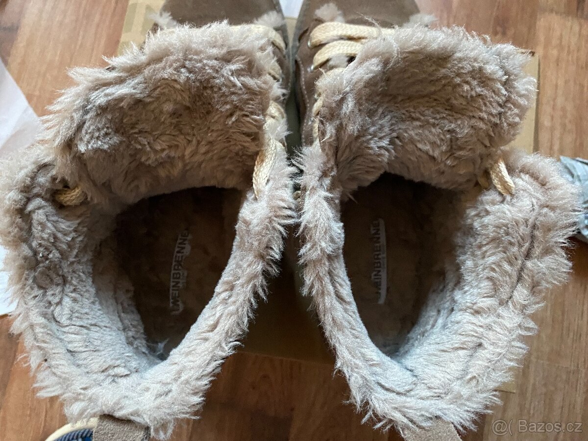 Pánské zimní kožené boty Weinbrenner s kožichem - č. 44 - 12