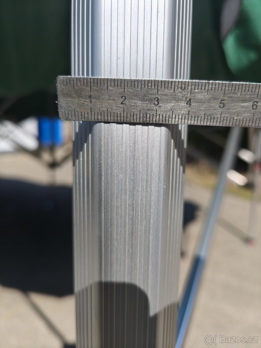 Nůžkový párty stan 6x3 m, hliníkový hexagon 42mm - 12