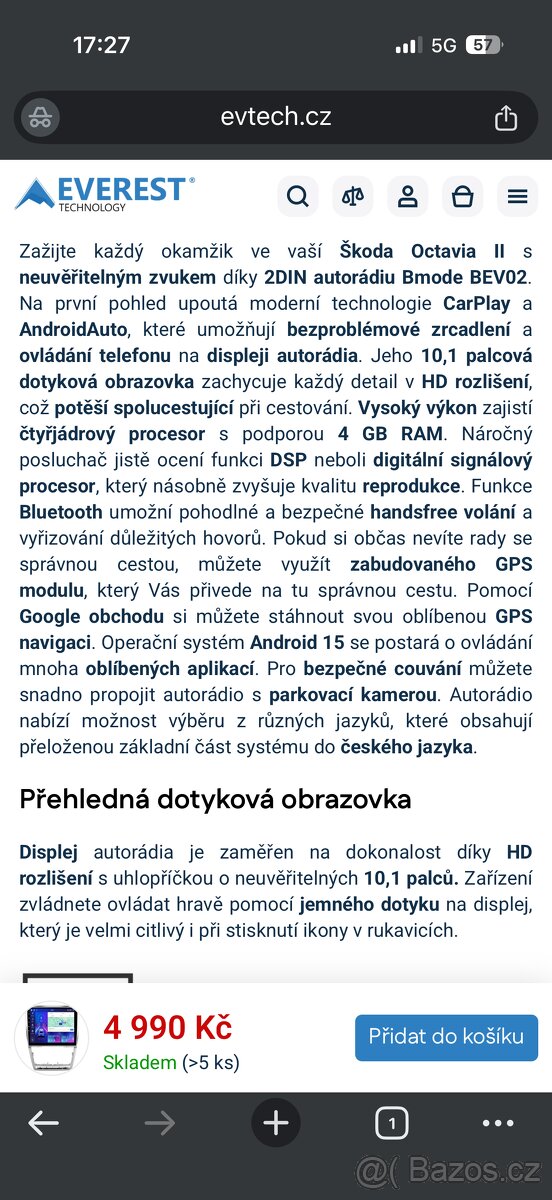 Autorádio Škoda Octavia 2 - 12