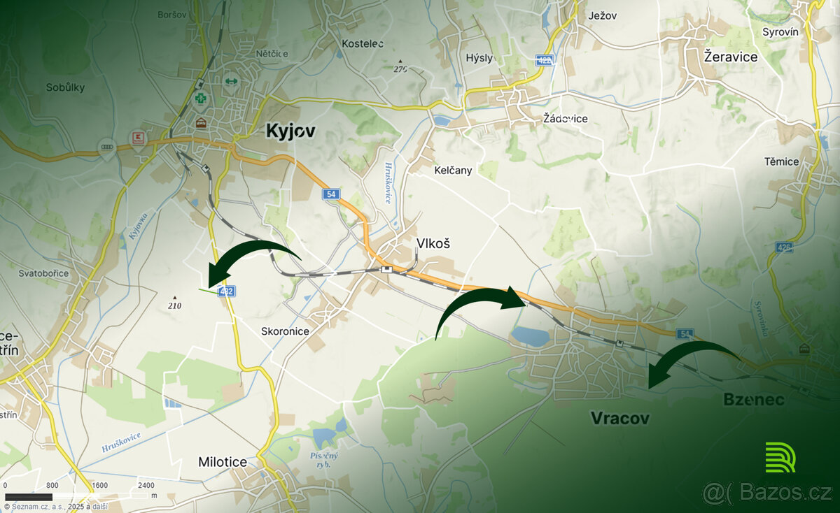 Prodej pozemků KÚ Svatobořice LV 364 a Vracov LV 5580 a LV 1 - 12