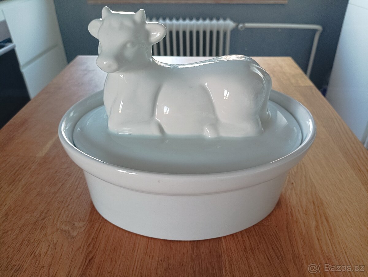 PORCELÁNOVÁ ZAPÉKACÍ TERINA KRAVIČKA FRANCIE - 12