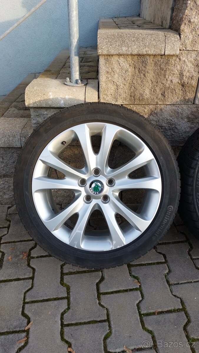 Alu kola 5x112 r17 Trifid originál Škoda Superb II zimní pne - 12