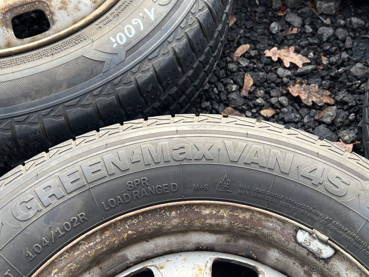 194. sada zimní zátěžová kola 195/70 r15 C 5x112 VW Škoda - 12