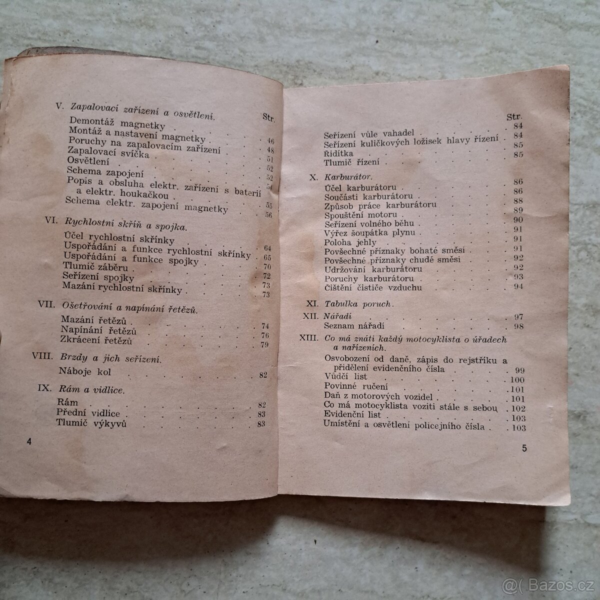 Príručka Jawa 250 Špeciál FJ Předválečna - 12