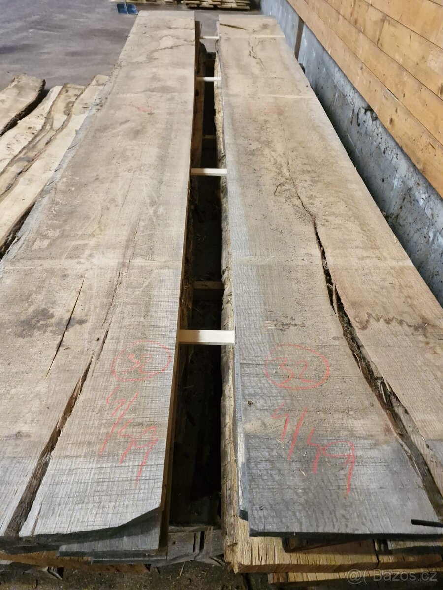 Dubové řezivo sušené 8 000/m3 - 12