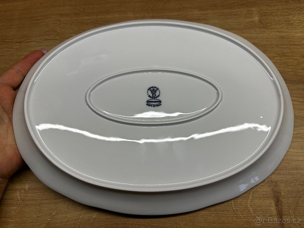 TALÍŘ CIBULÁK OVÁLNÝ 34 CM ORIGINÁLNÍ ČESKÝ PORCELÁN DUBÍ - 12