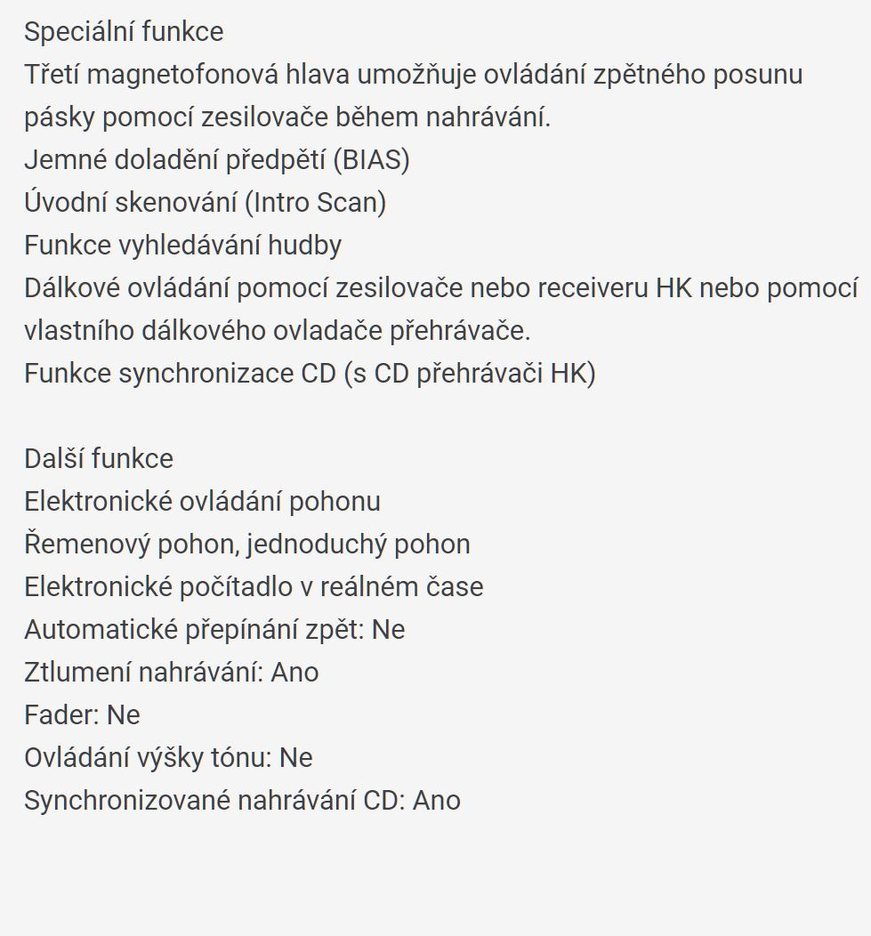 HARMAN & KARDON TD-450 Dolby B-C/HX-PRO/MPX/3HEADS - 12