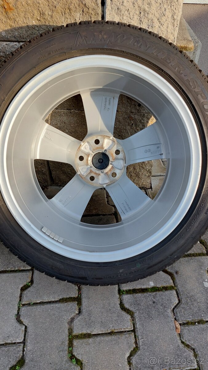 Alu kola 5x112 r17 Seat FR originá Cupra zimní pneu - 12